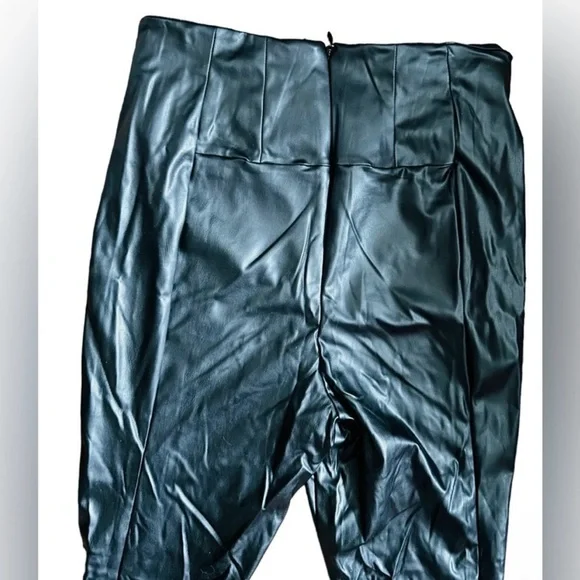 GUESS faux leather pants faux leather leggings zip up back | high waist - Picture 7 of 7